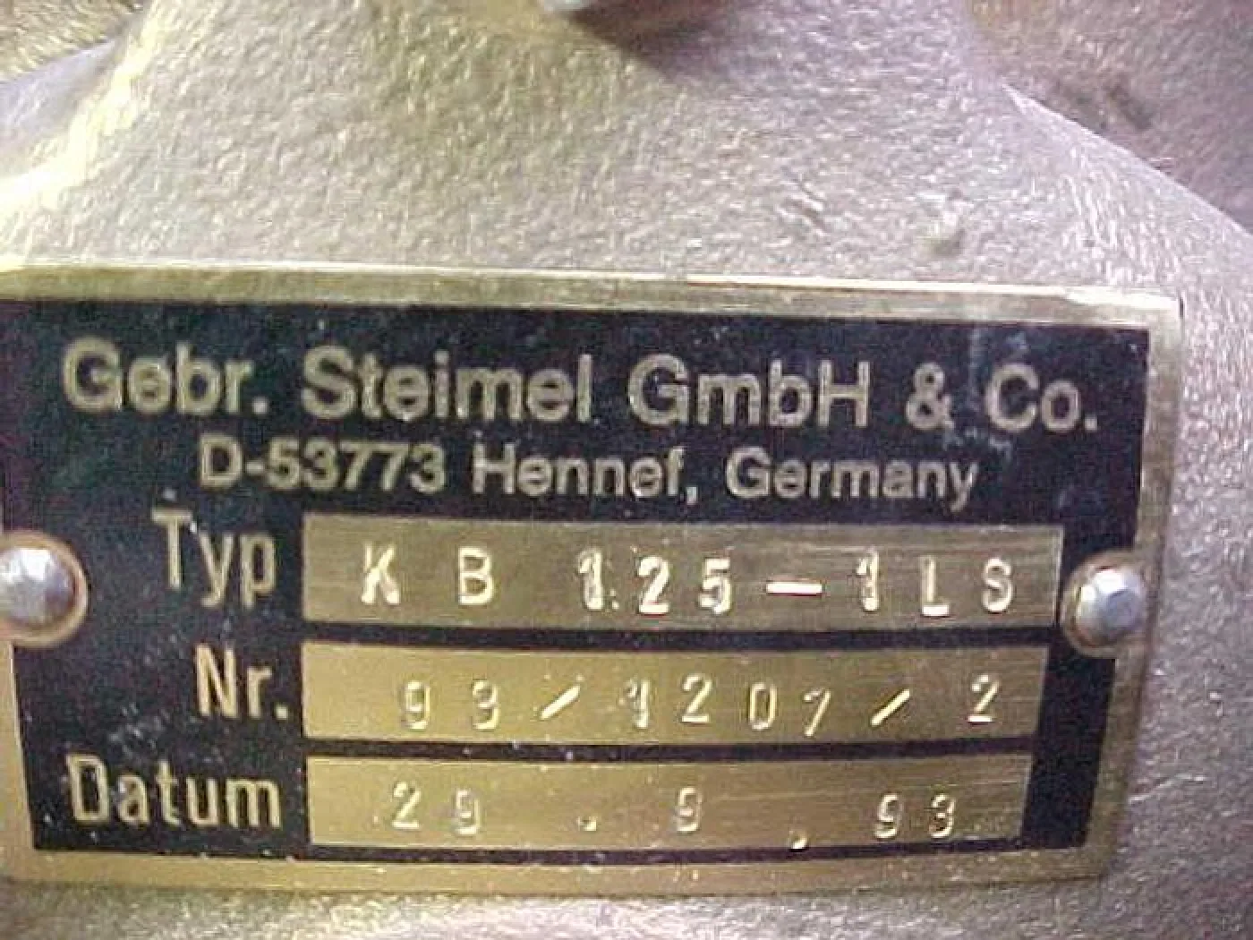 1993 STEIMEL WATER PUMP KB 125-1LS - 5