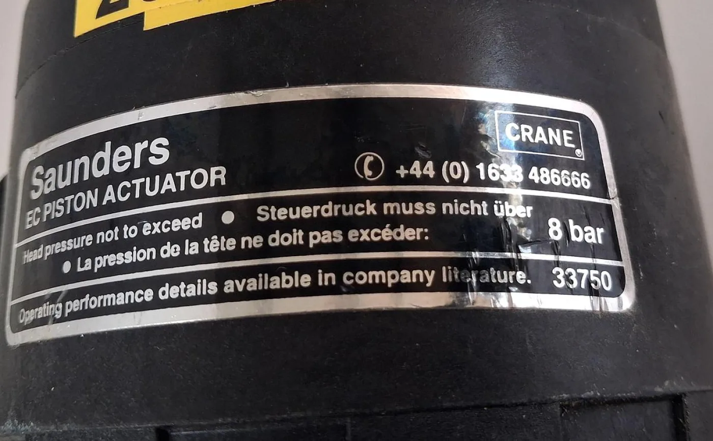 Saunders Piston Actuator Pneumatischer Ventilantrieb - 4