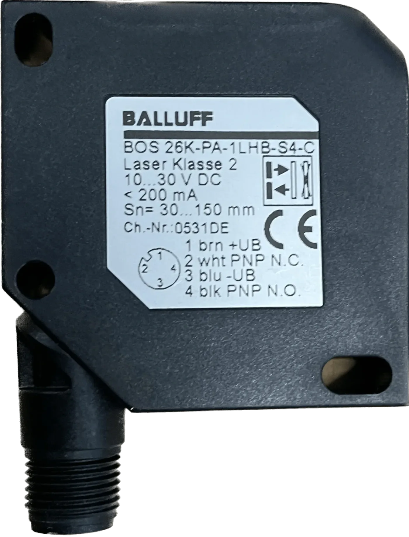 BALLUFF Lichttaster mit Hintergrundausblendung BOS 26K-PA-1LHB-S4-C - 2