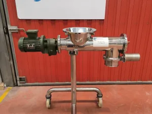 ATEX STAINLESS STEEL MOBILE SCREW CONVEYOR ON WHEELS