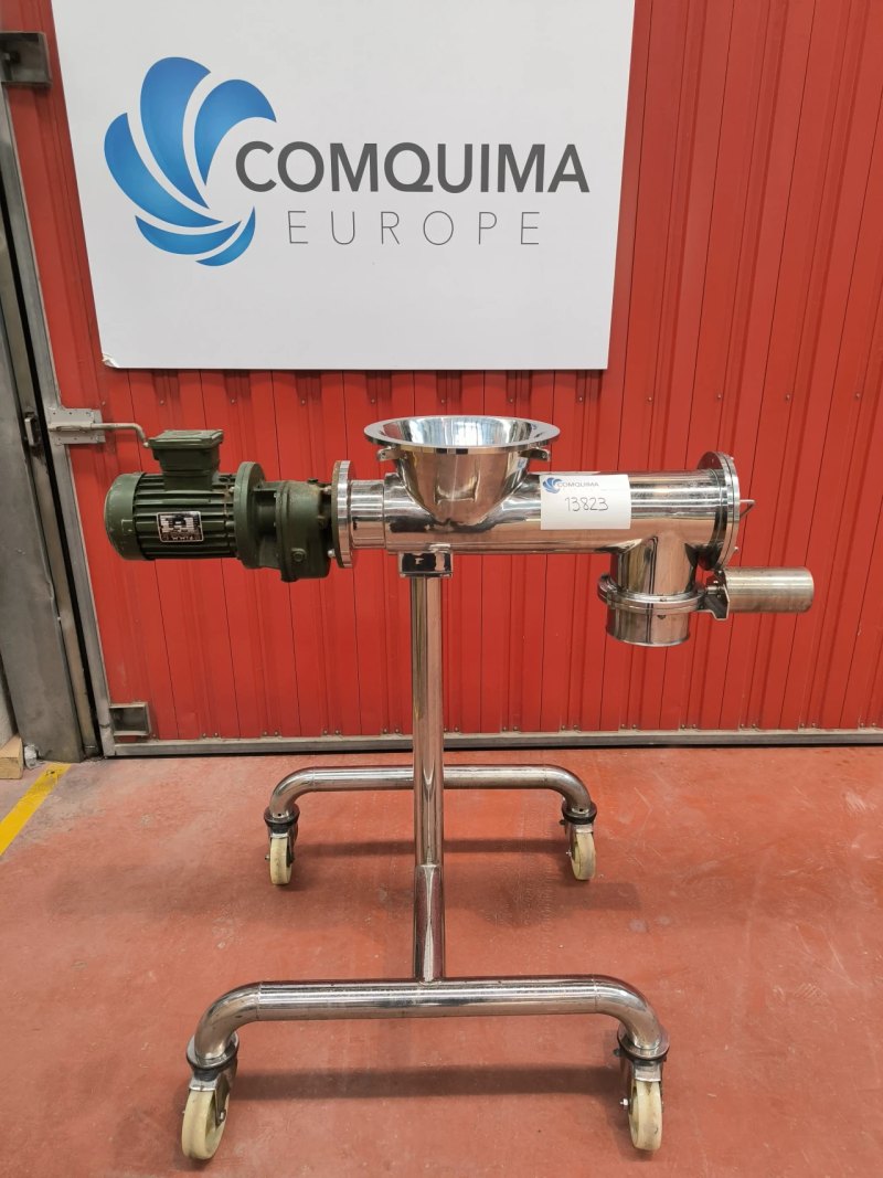ATEX STAINLESS STEEL MOBILE SCREW CONVEYOR ON WHEELS