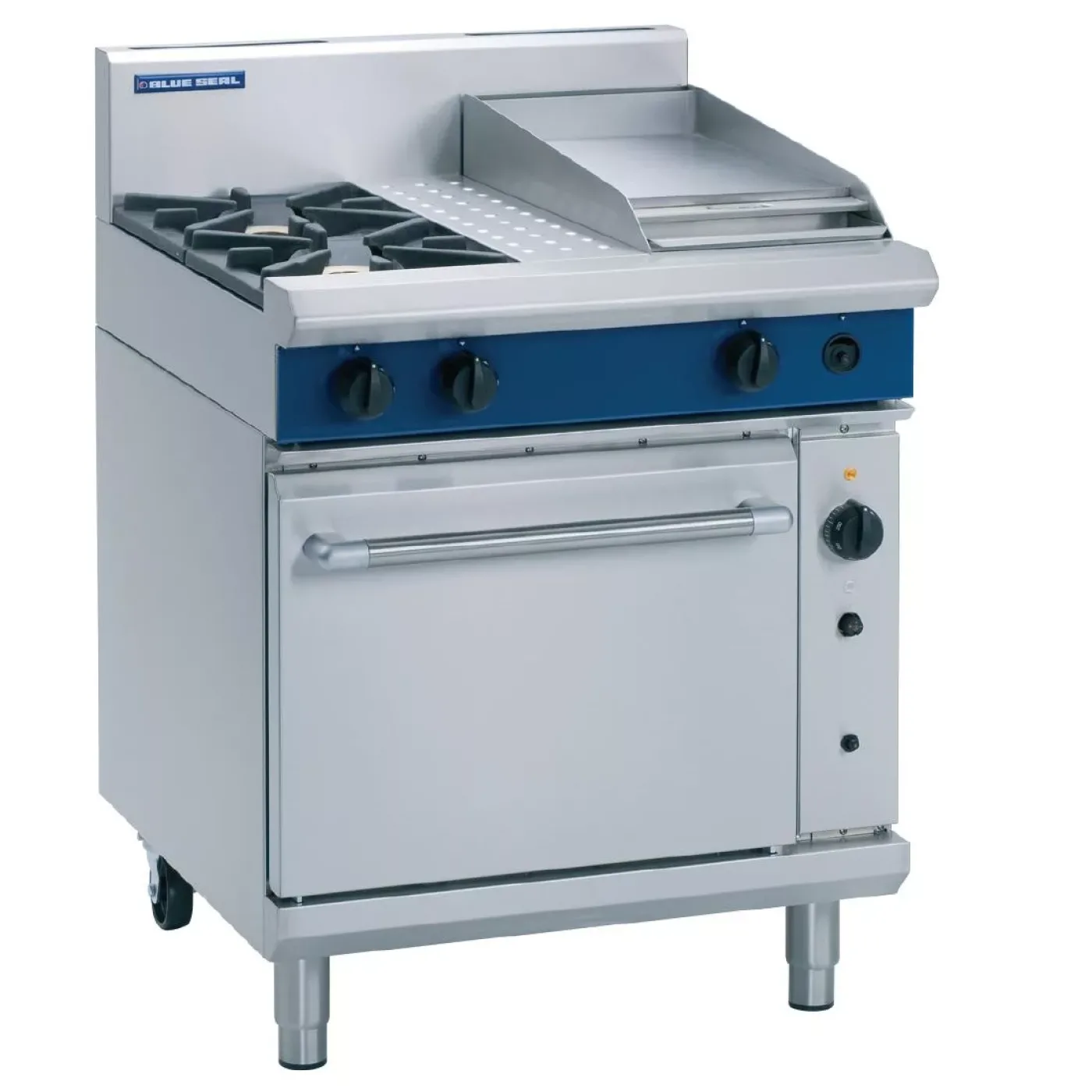 Blue Seal Evolution 2 Burner/Griddle Convection Oven Natural Gas 750mm G54C/N - islandcatering - 1