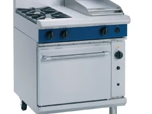 Blue Seal Evolution 2 Burner/Griddle Convection Oven Natural Gas 750mm G54C/N - islandcatering