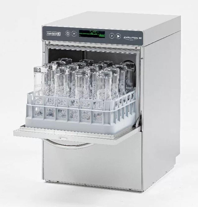Maidaid Undercounter Glasswasher - Evolution EVO425WS (Water Softener) - islandcatering