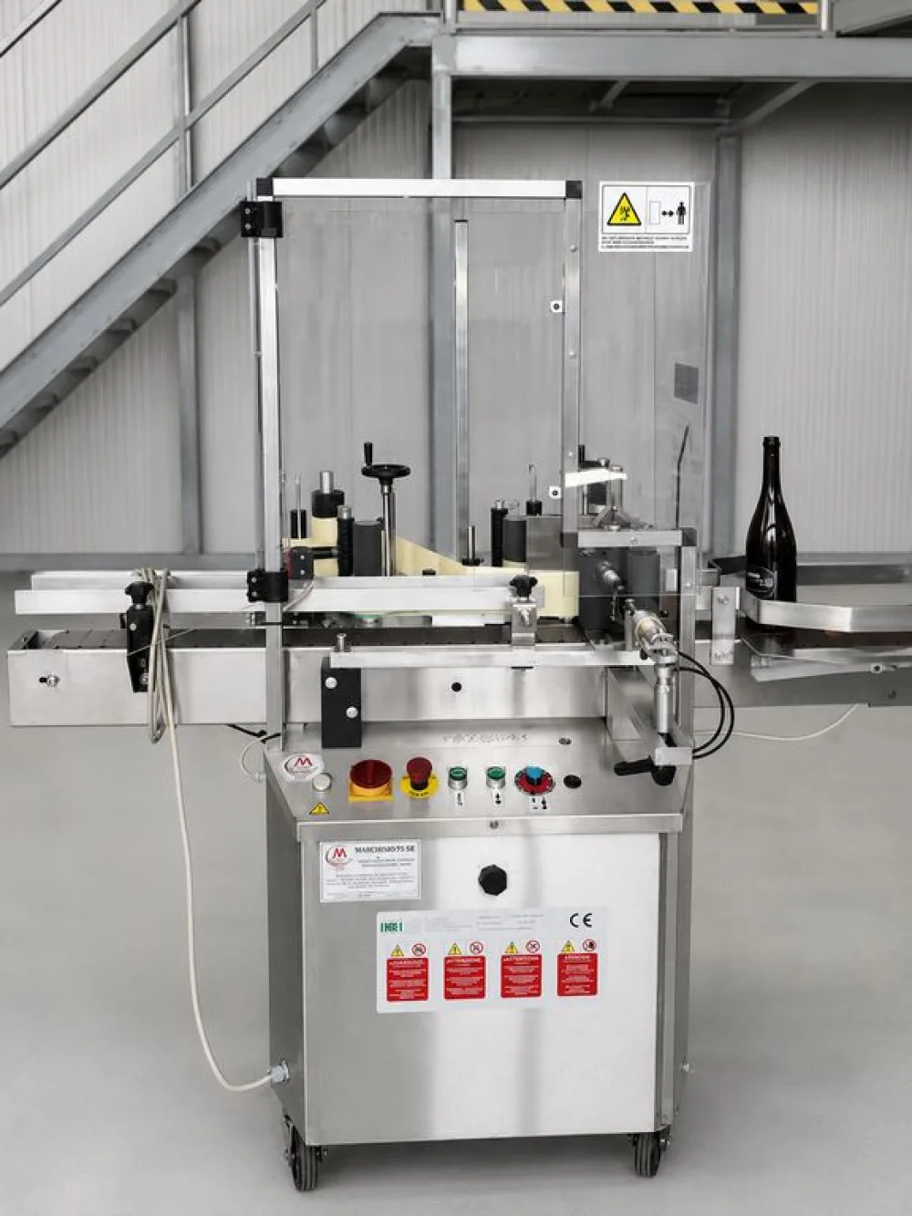 ADHESIVE LABELLING MACHINE ENOS MOD. BASE, WITH TWO STATIONS, SECOND-HAND MACHINE