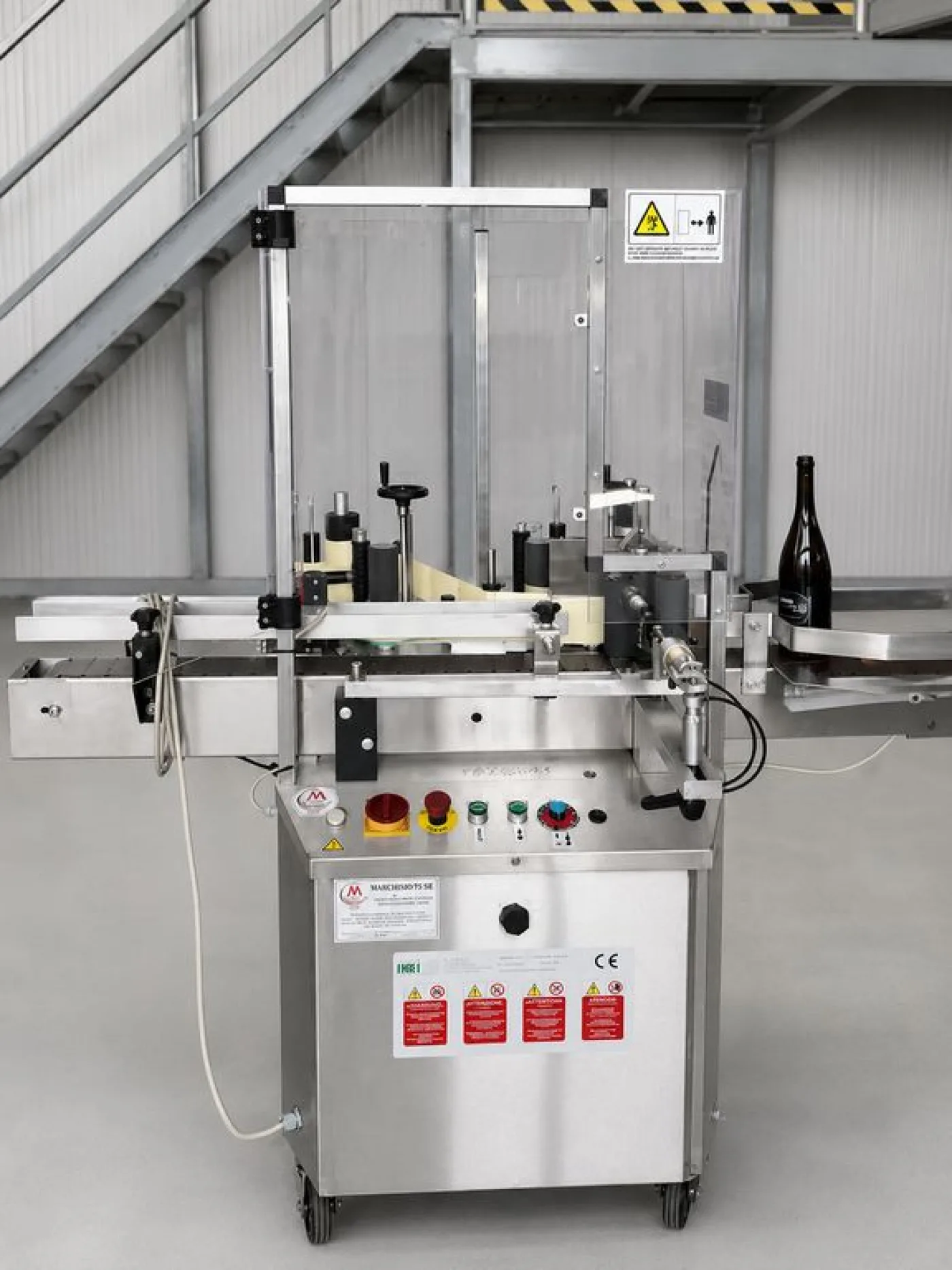 ADHESIVE LABELLING MACHINE ENOS MOD. BASE, WITH TWO STATIONS, SECOND-HAND MACHINE - 1