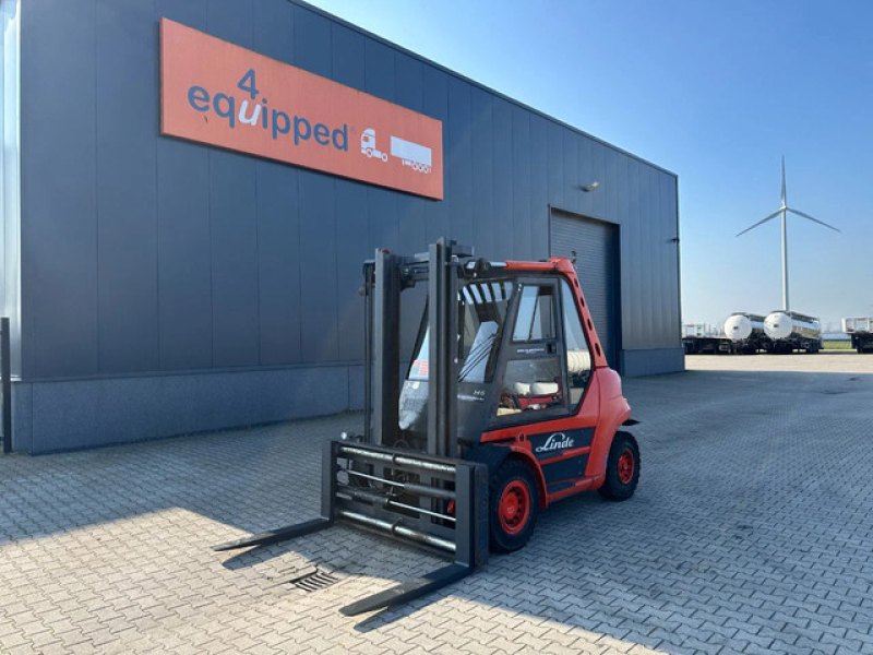 Linde H60D-02 / fork positioner / 6.000kg / duplex / 6 cil. Deutz diesel