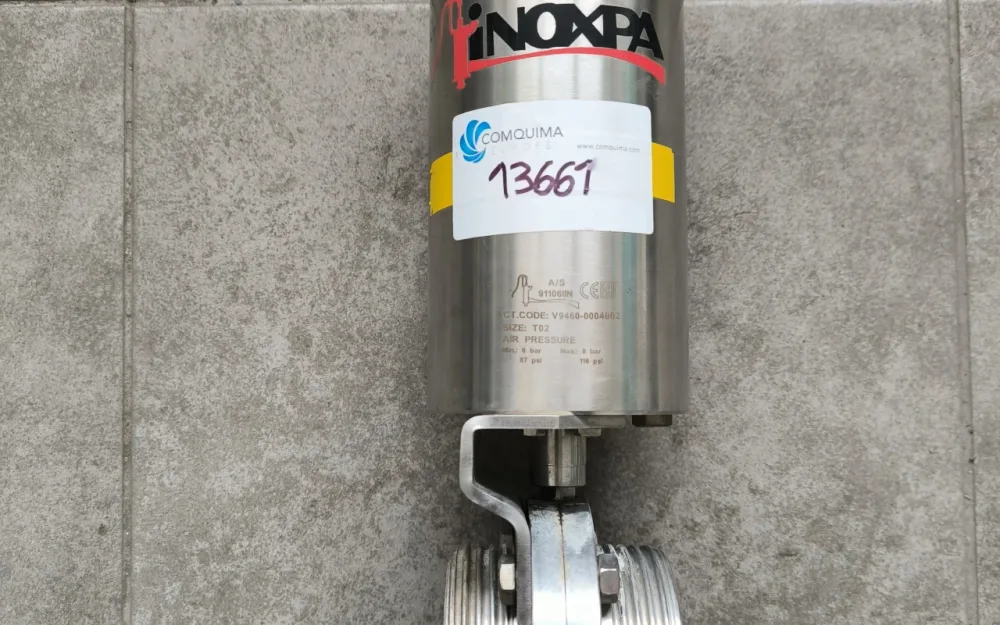STAINLESS STEEL BUTTERFLY VALVE WITH PNEUMATIC ACTUATOR INOXPA V9460-0004002