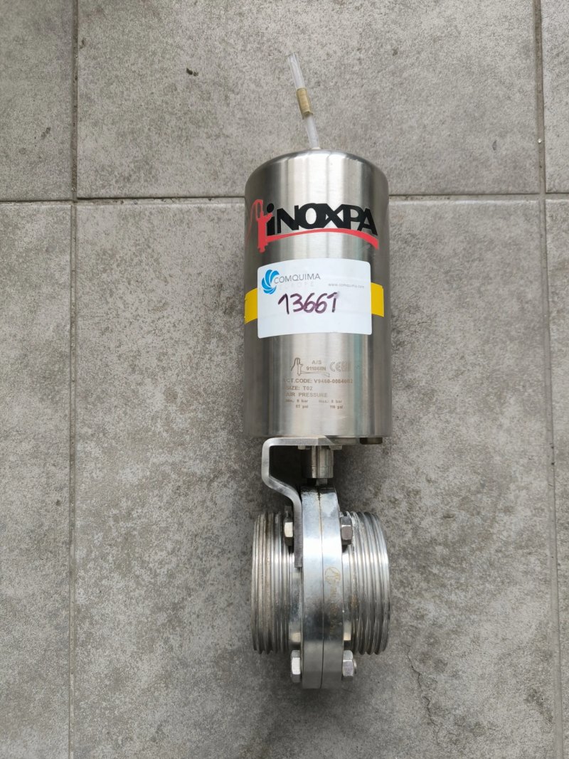 STAINLESS STEEL BUTTERFLY VALVE WITH PNEUMATIC ACTUATOR INOXPA V9460-0004002
