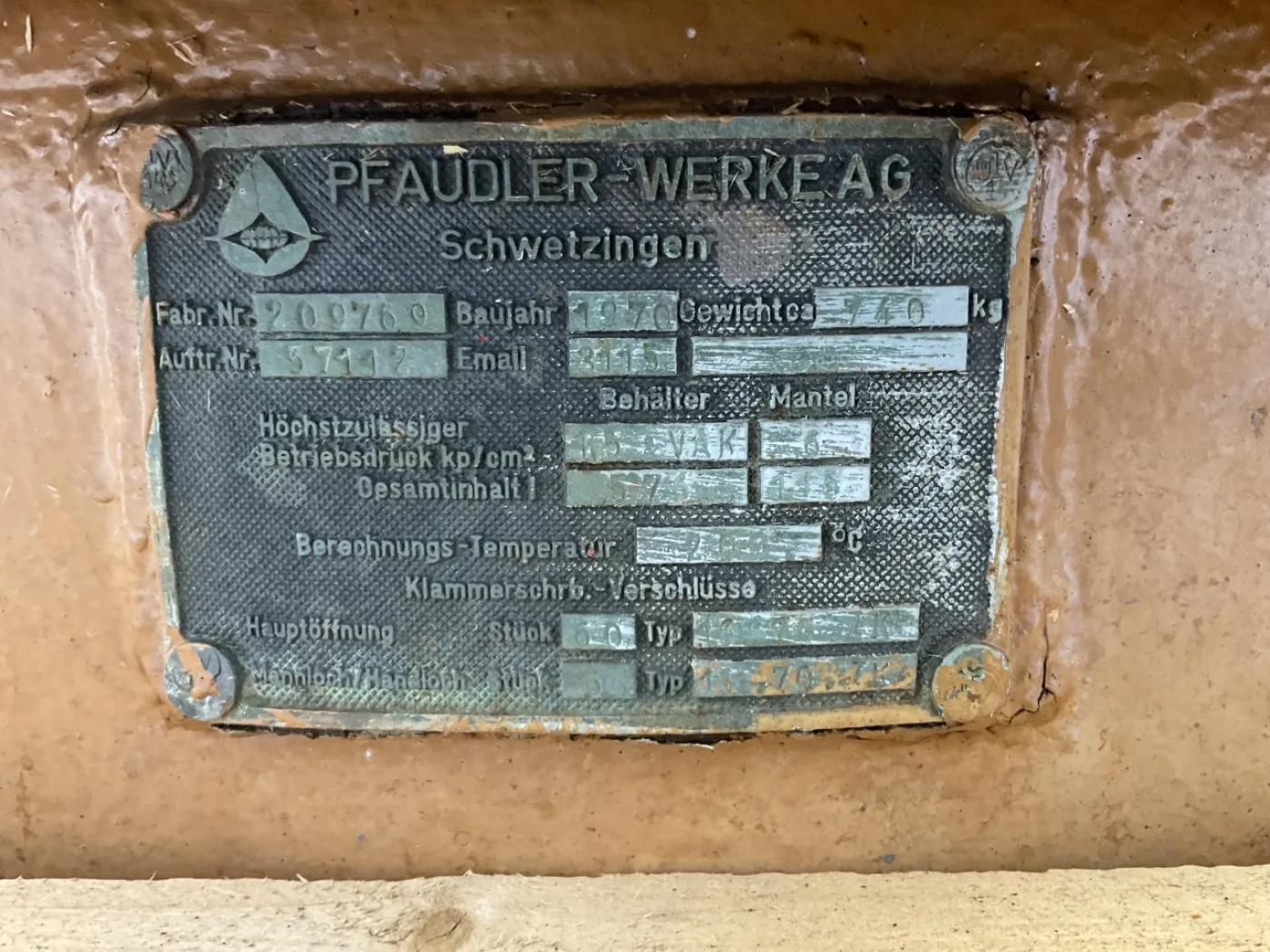 Pfaudler-werke 576 Ltr GL - Druck vessel - 7