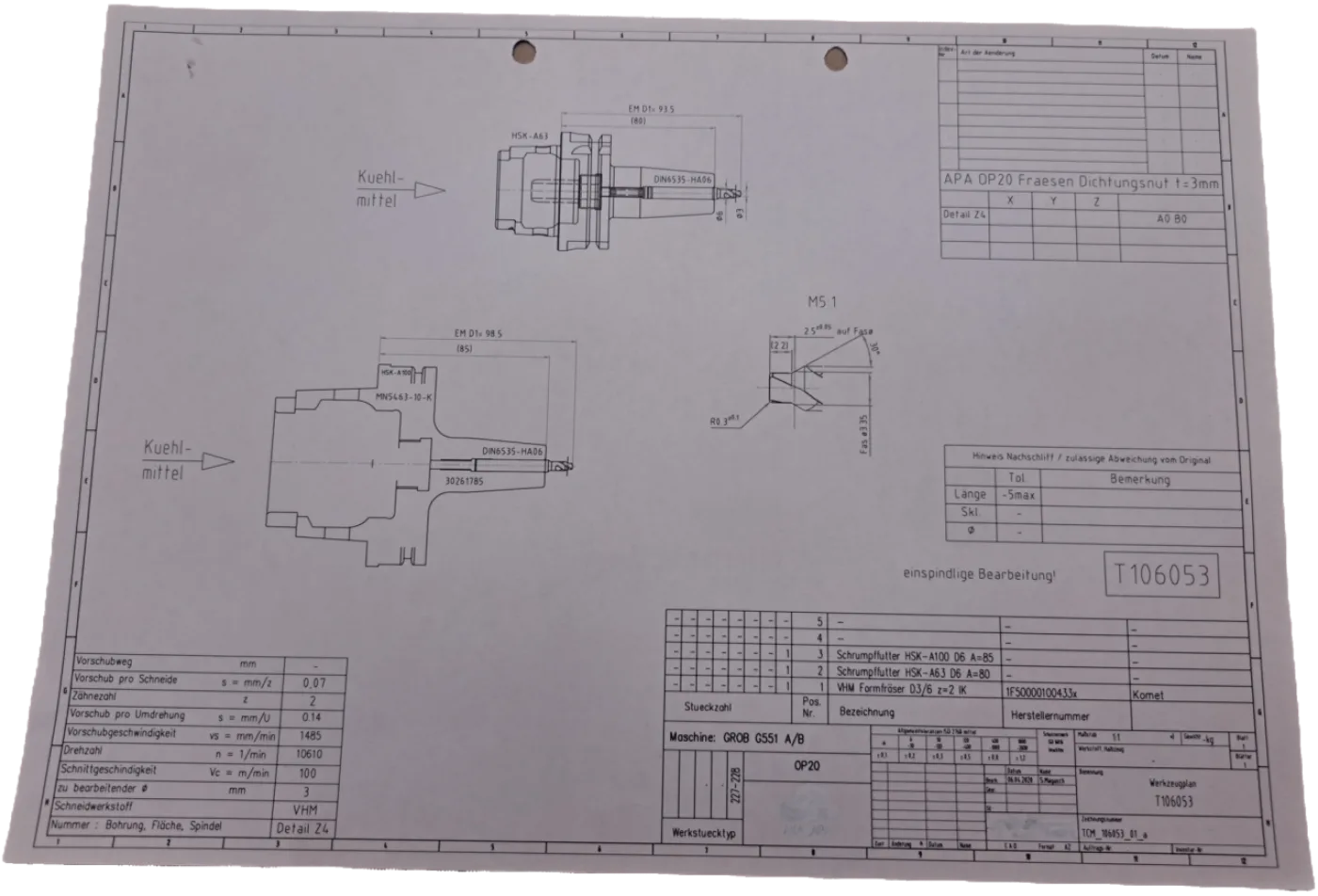 Komet VHM Formfräser D3/6 z=2 IK - 2