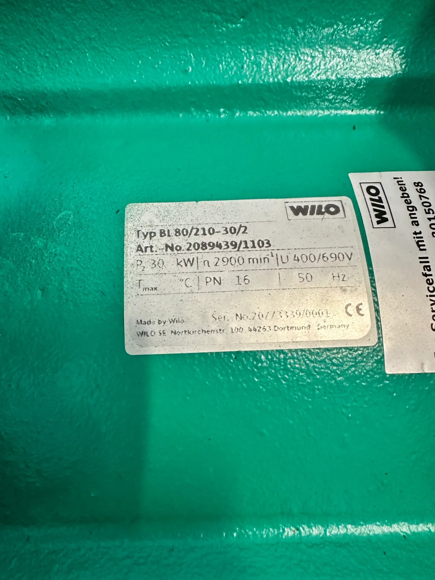 WILO Trockenläufer-Blockpumpe BL80/210-30/2 - 2