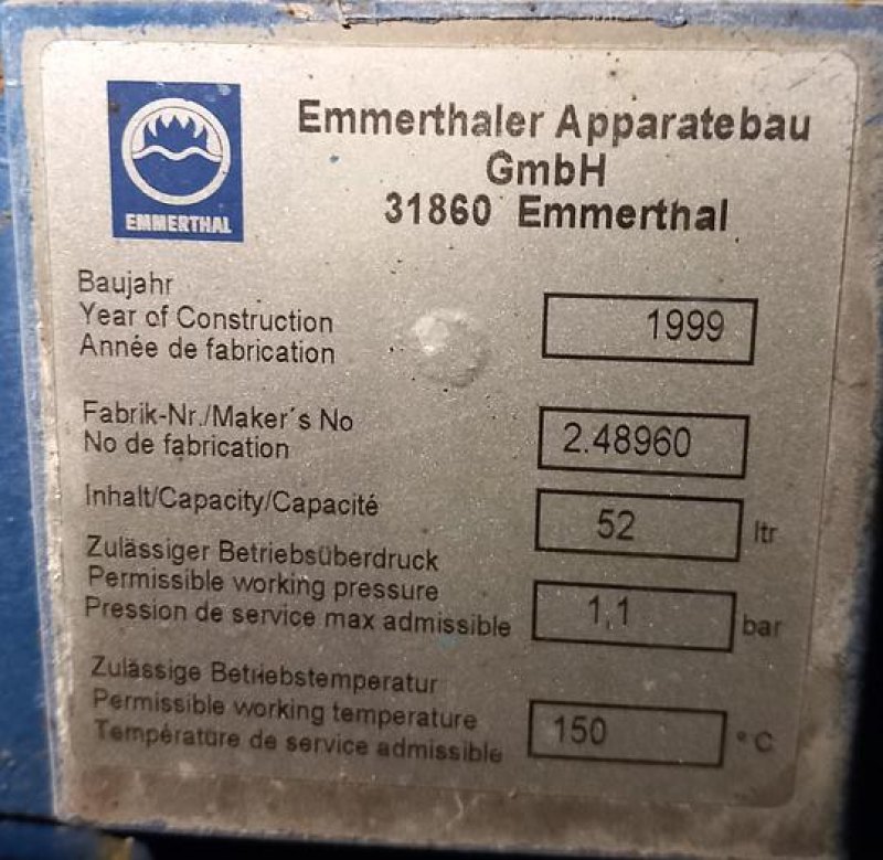 Bomba de Vácuo de 15kw Emmerthaler Apparatebau GmbH
