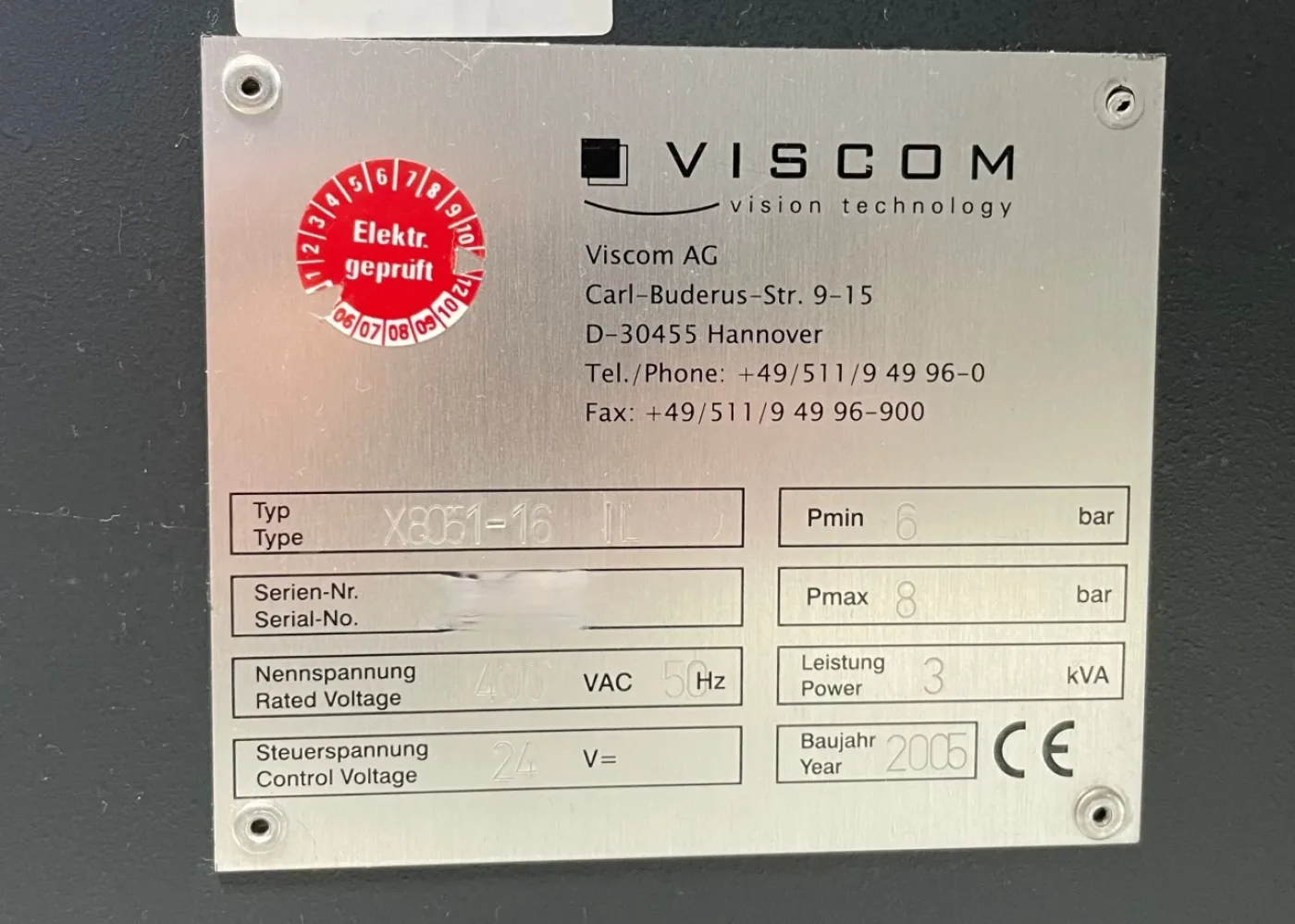VISCOM X8051-16 IL, X-ray, vintage 2005 - 2