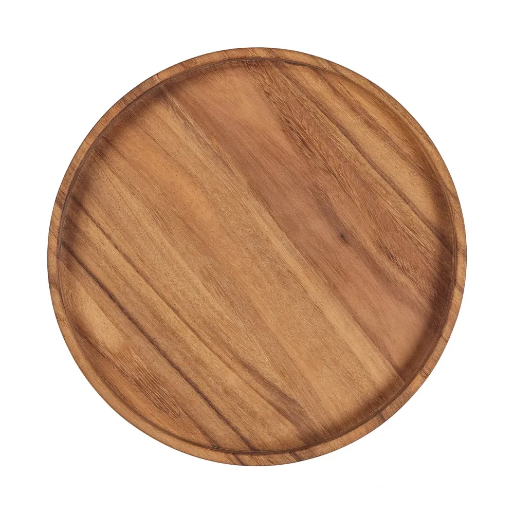 Tala Round Tray / Platter in Natural Acacia (Pack of 2) - islandcatering
