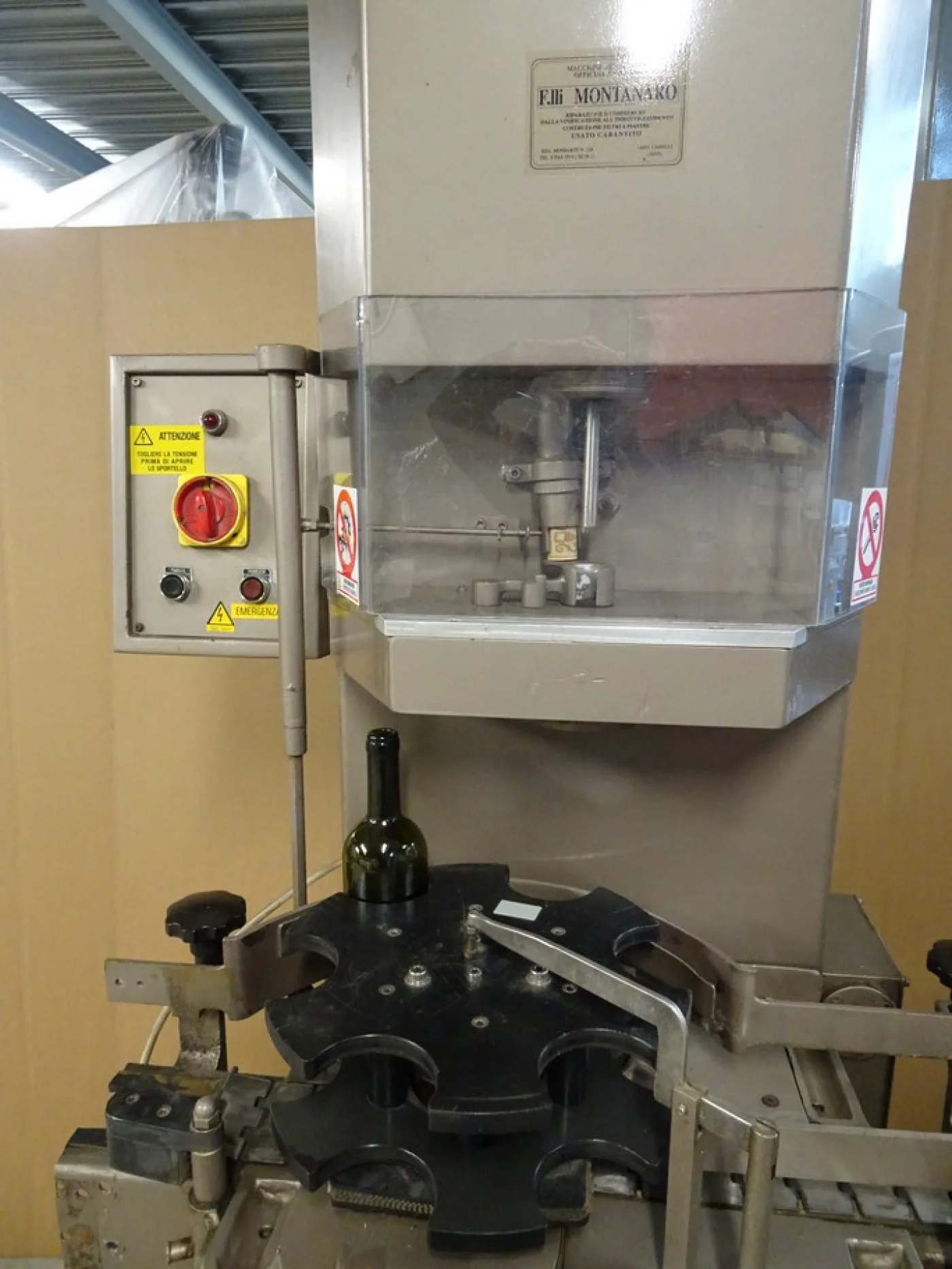 AUTOMATIC CORKING MACHINE FIRM QUAGLIA AND GIUSO, SINGLE HEAD FOR NATURAL CORK, SECOND-HAND MACHINE - 3