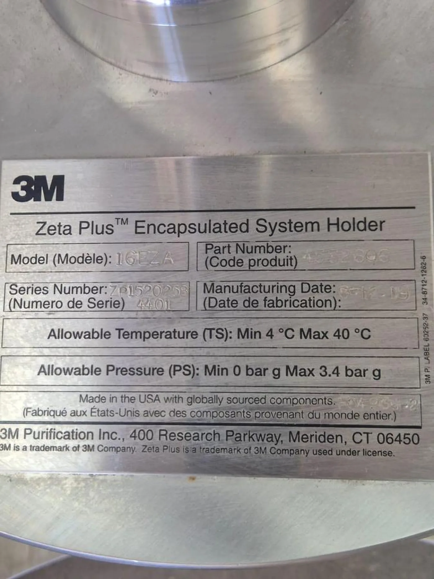 3M Zeta Plus 16NZA Encapsulated Filter System - 6
