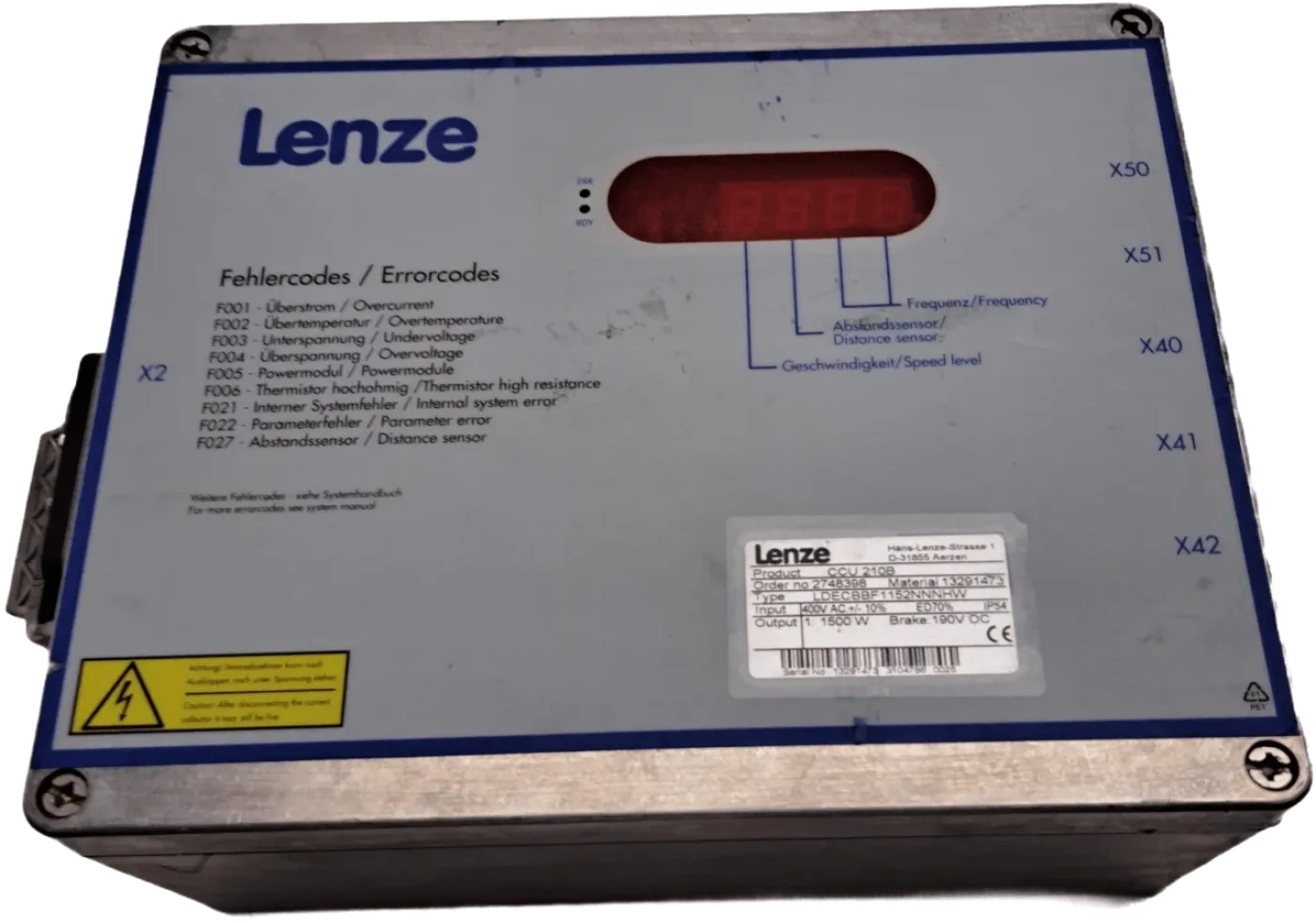 Lenze LDECBBF1 152NNNHW CCU210B - 1