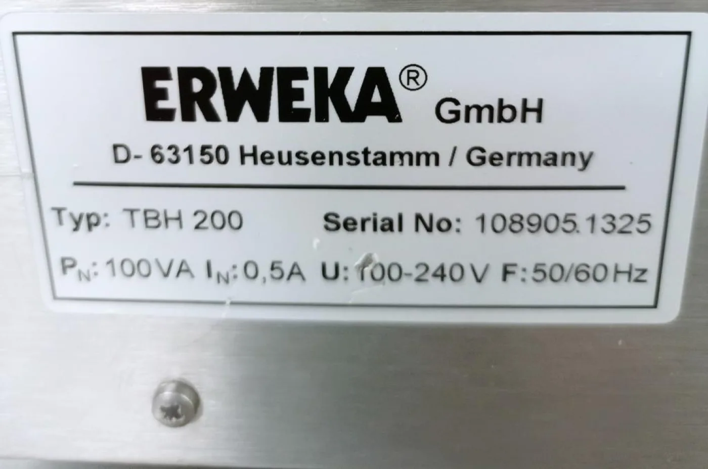DUROMETRO PER COMPRESSE – ERWEKA – MOD. TBH 200 - 3