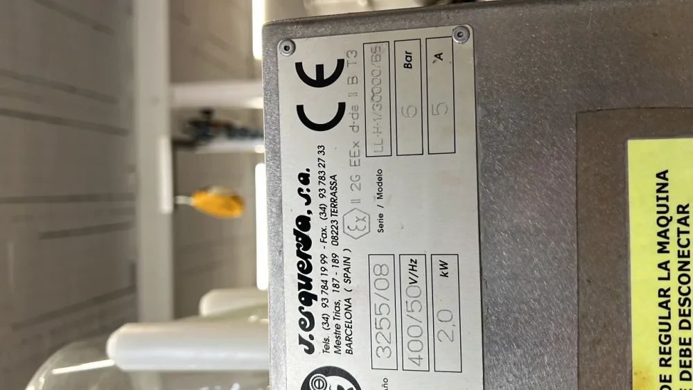 ATEX USED J.ESQUERDA LL-H-1-30000-BS DRUM FILLING MACHINE