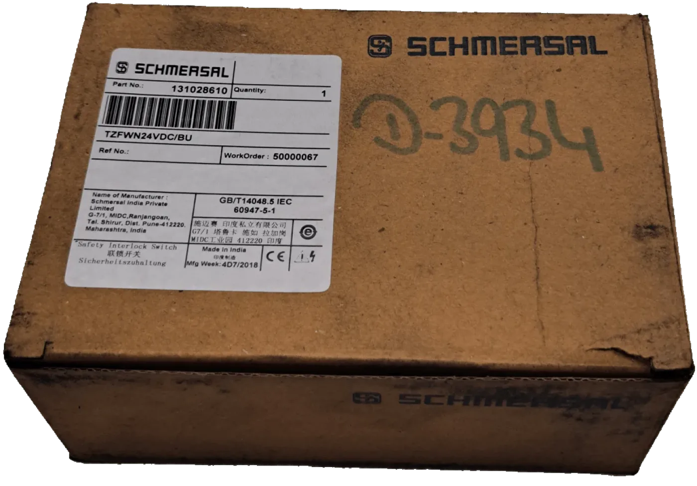 Schmersal TZFWN24VDC/BU 131028610 - 2
