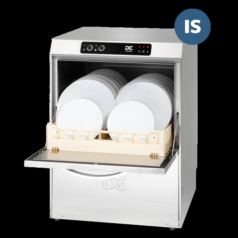 DC SD50IS Standard Range 500mm Basket Frontloading Commercial Dishwasher with Integral Water Softener 18 Plates - islandcatering