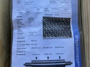 Rouleaux tramés Anilox pour groupe verni Heidelberg XL 75