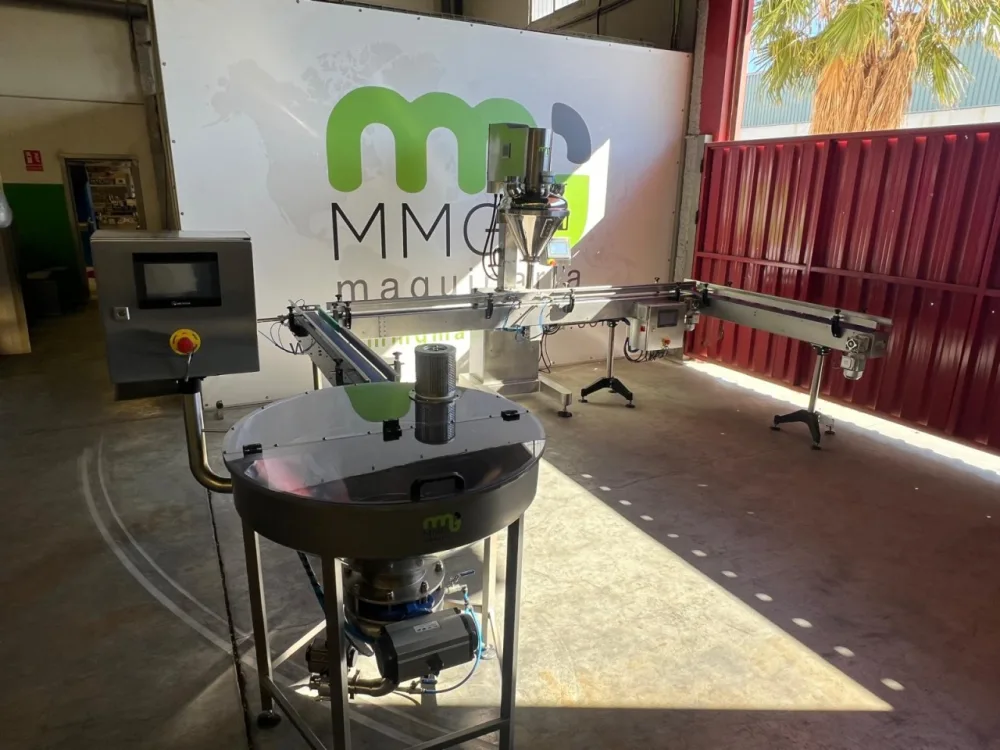 Línea automática de dosificado en polvo mediante pesaje con transporte neumático de alimentación
