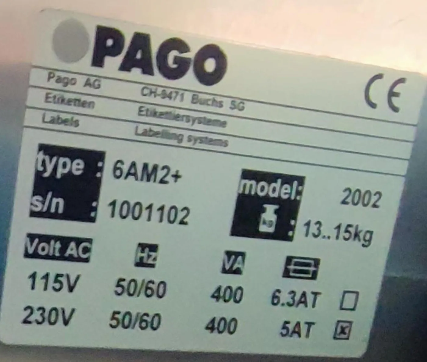 Pago Pagomat 6AM+ Etikettierer mit Laetus Argus Steuerung - 3