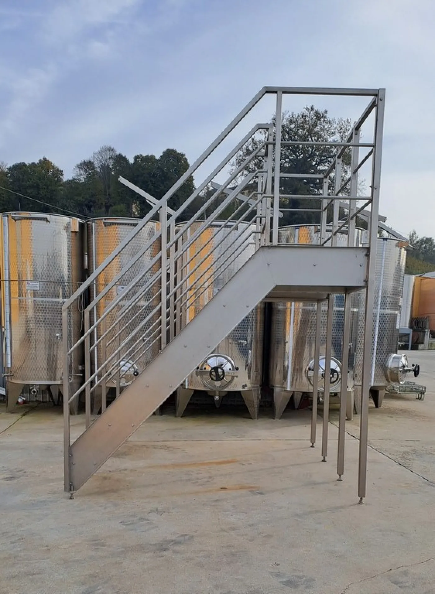 STAINLESS STEEL LADDER WITH SIX STEPS, SECOND-HAND EQUIPMENT - 3