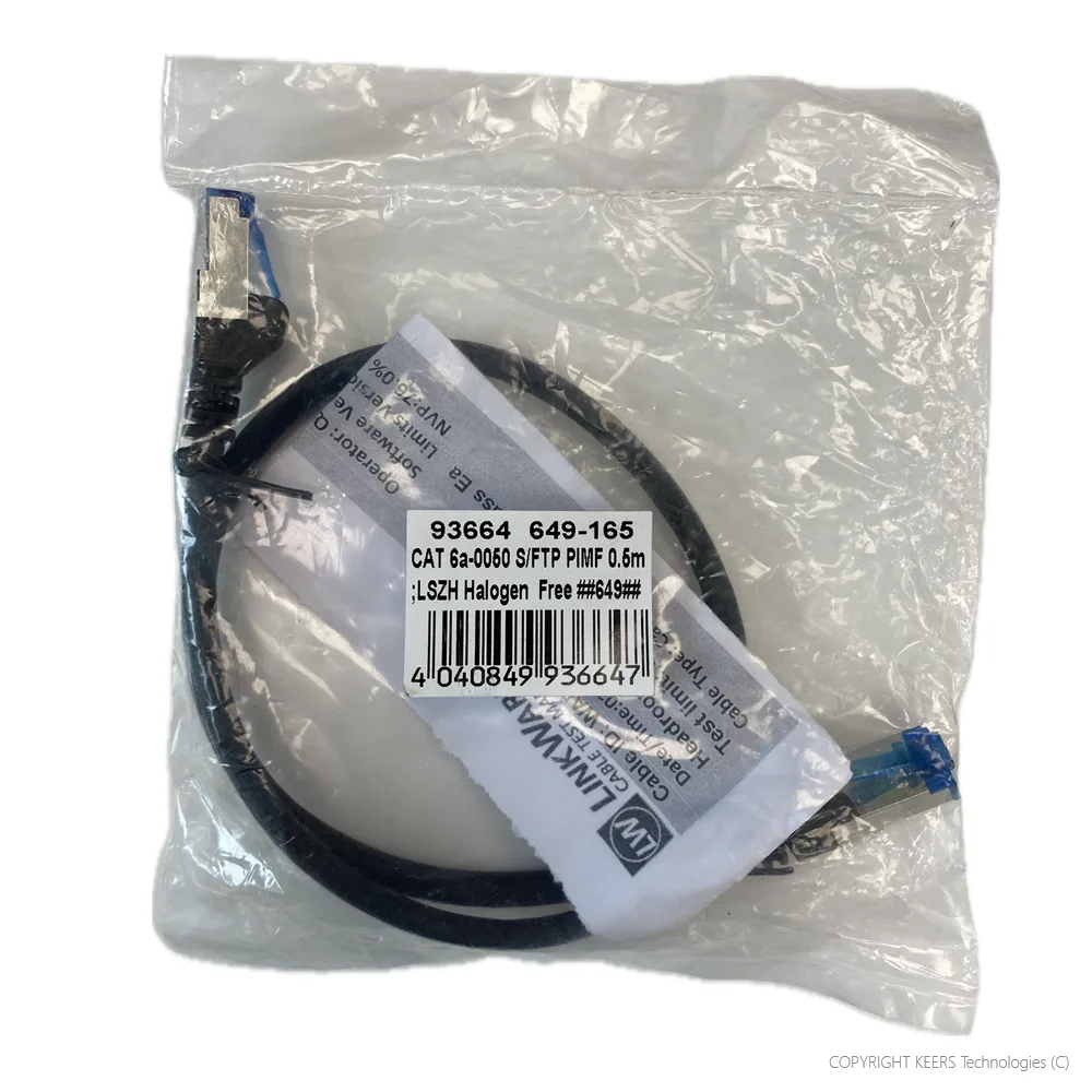 KT-93664 - Goobay - CAT.6A Patch Cable S/FTP 0.5m black