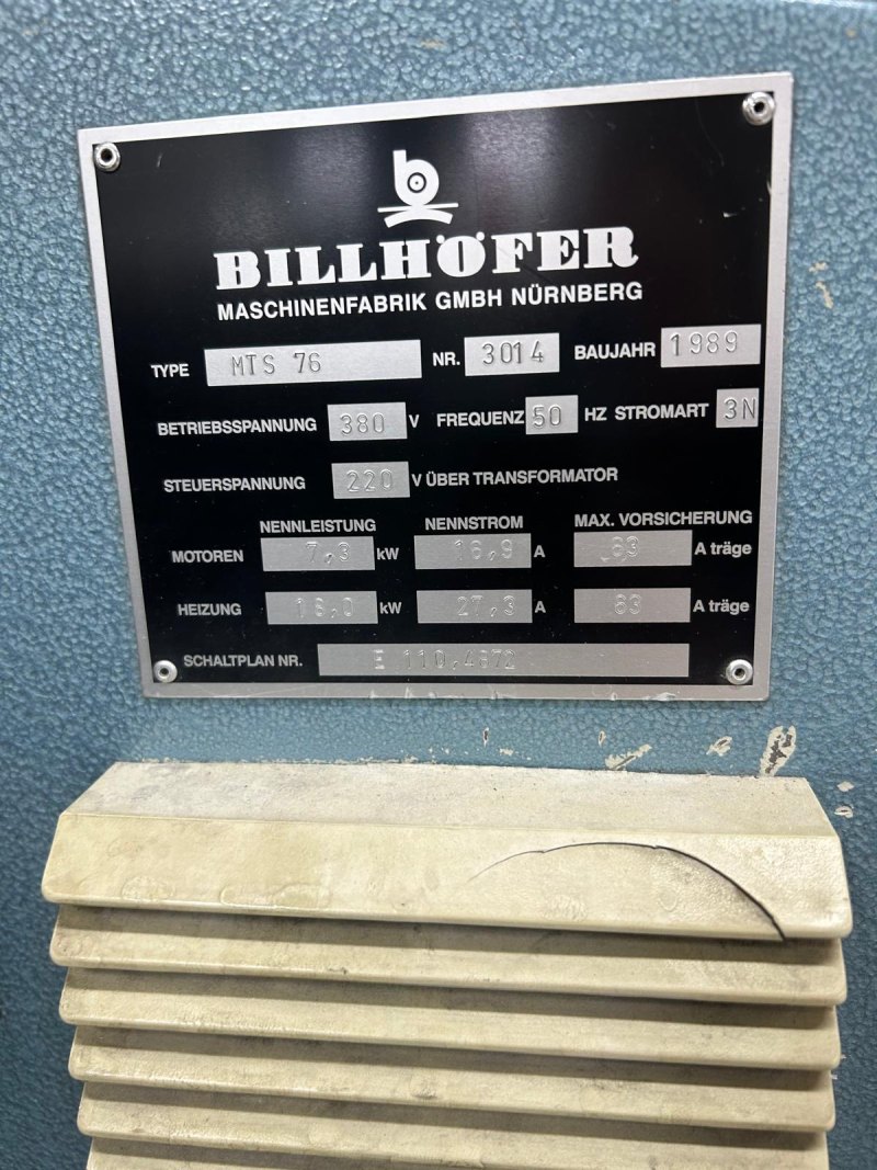 Billhofer MTS76 – Thermal Laminating Machine