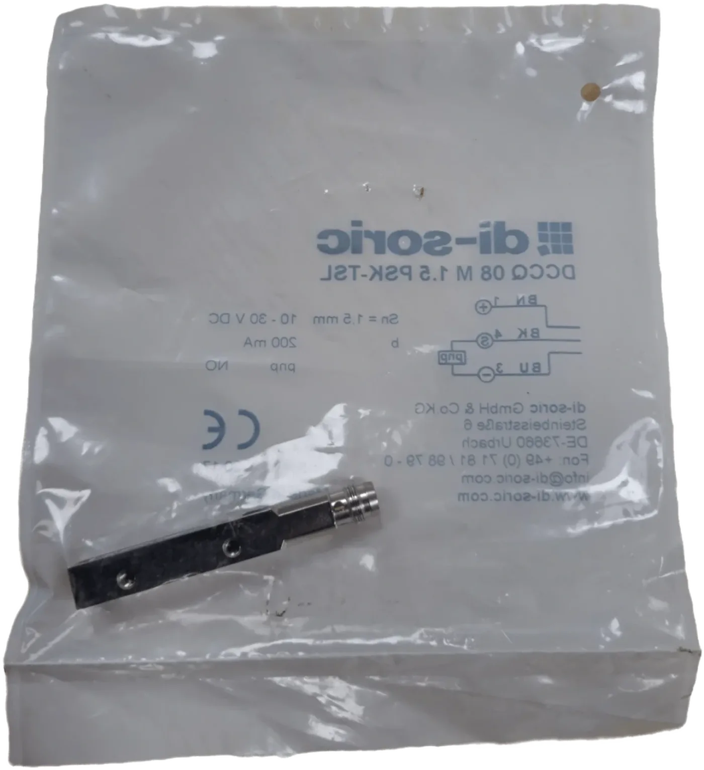 Di-soric DCCQ 08 M 1.5 PSK-TSL Induktiver Näherungssensor INS Standard - 2