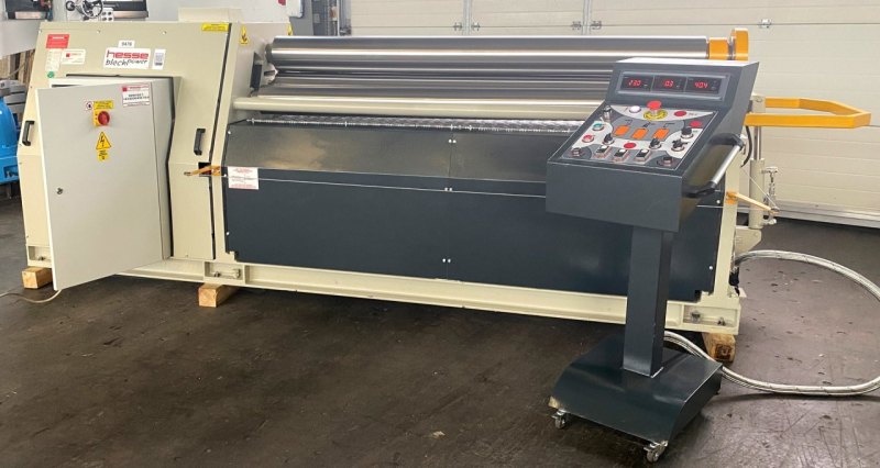 Motorische 4-Walzen Blecheinrollmaschine 4R HMS 2050x130