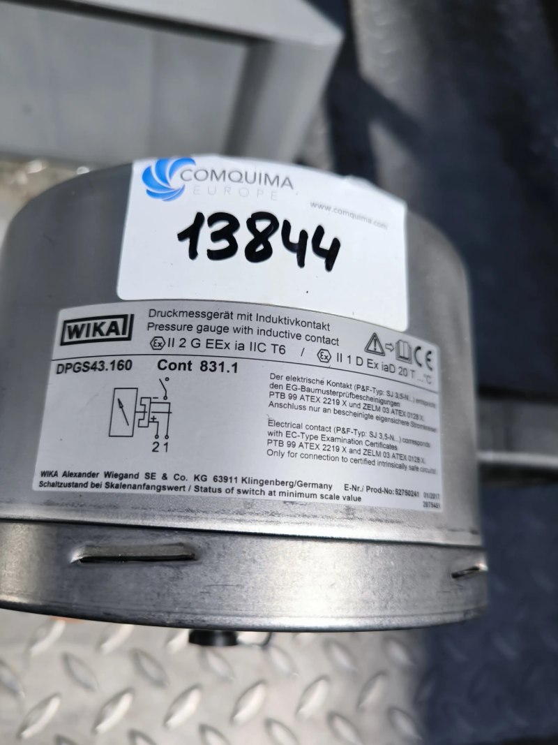 PRESSURE GAUGE WIKA 831.1 ATEX