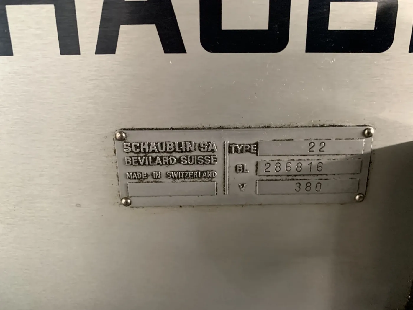 FRAISEUSE UNIVERSELLE “SCHAUBLIN” TYPE 22 - 8