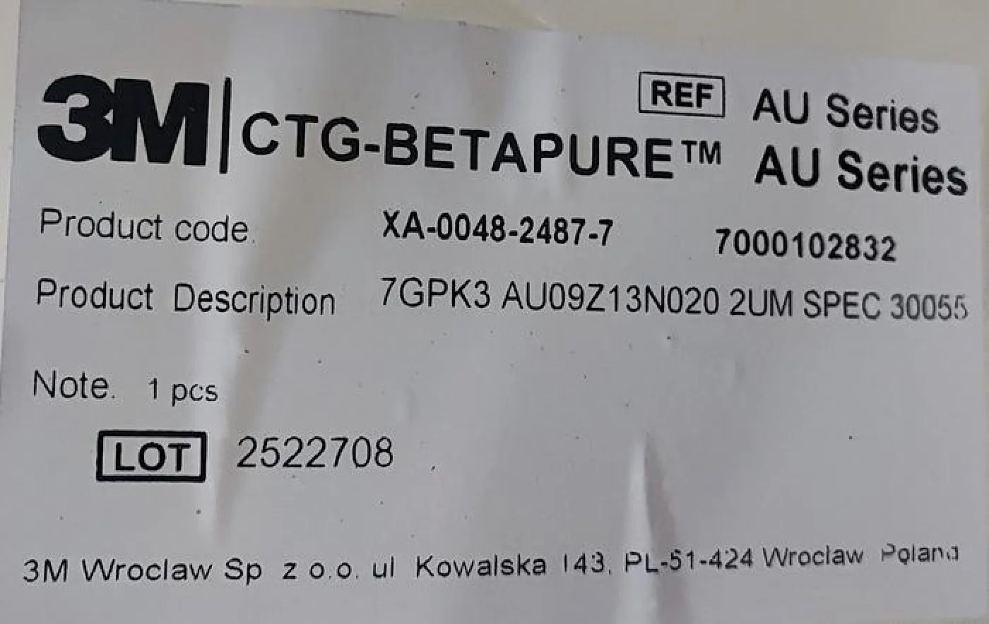 3M | CTG-BETAPURE™ AU Series XA-0048-2487-7 - 5