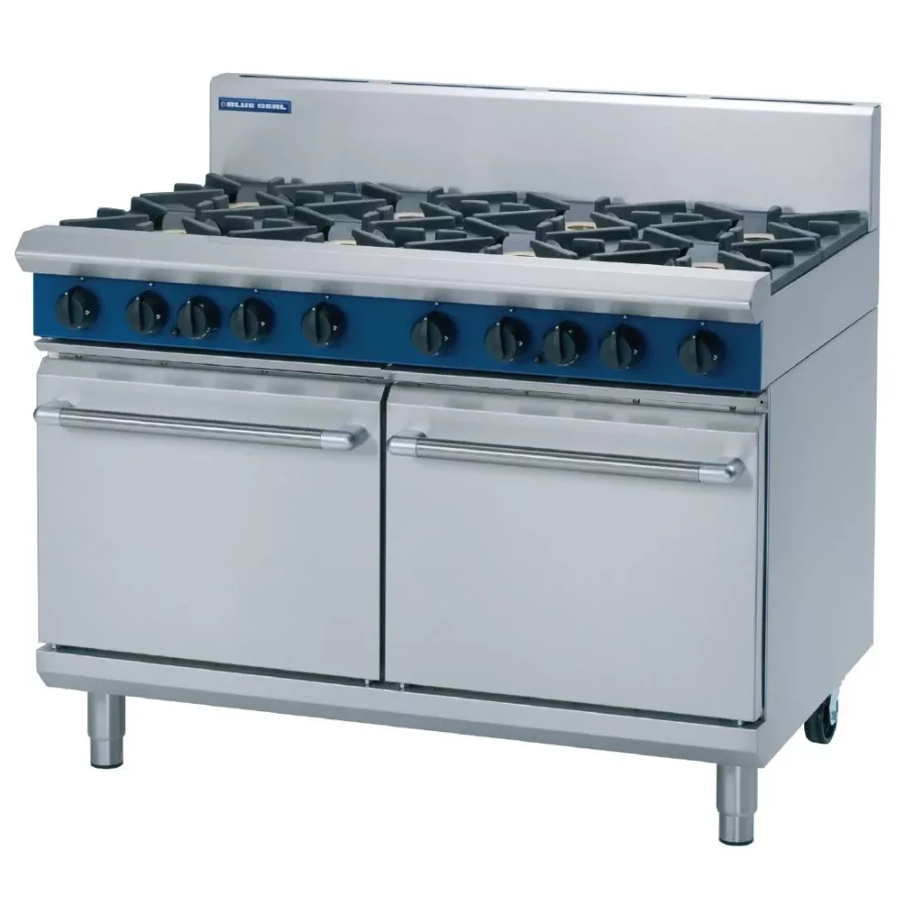 Blue Seal Evolution 8 Burner Double Static Oven LPG 1200mm G528D/L - islandcatering