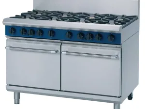 Blue Seal Evolution 8 Burner Double Static Oven LPG 1200mm G528D/L - islandcatering
