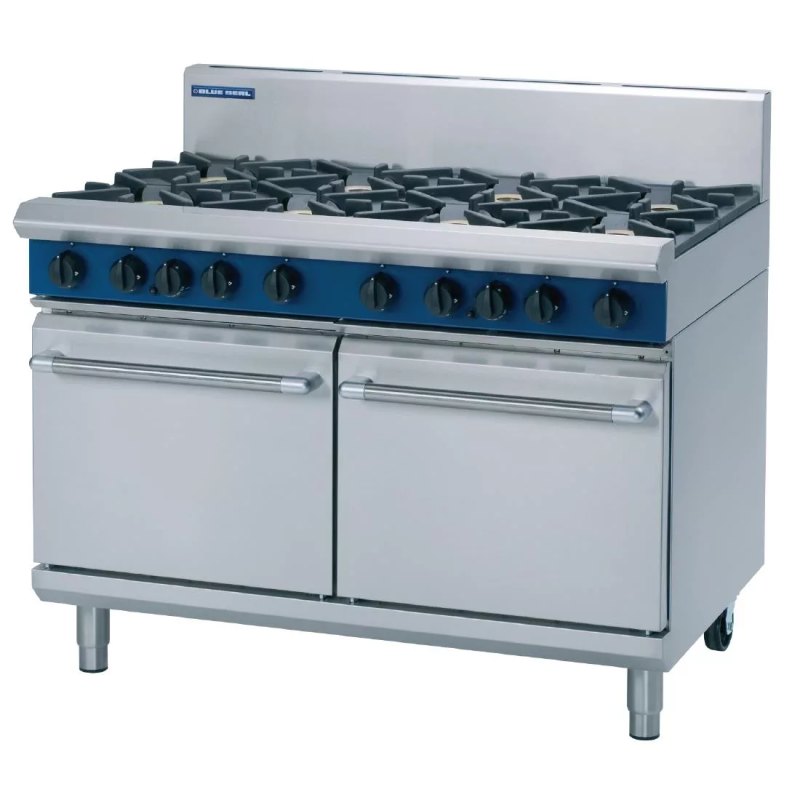 Blue Seal Evolution 8 Burner Double Static Oven LPG 1200mm G528D/L - islandcatering