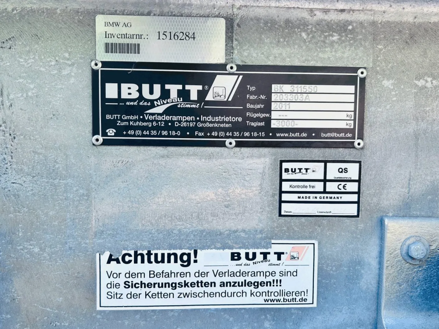 Butt Verladerampe, Typ BK 311550 - 7