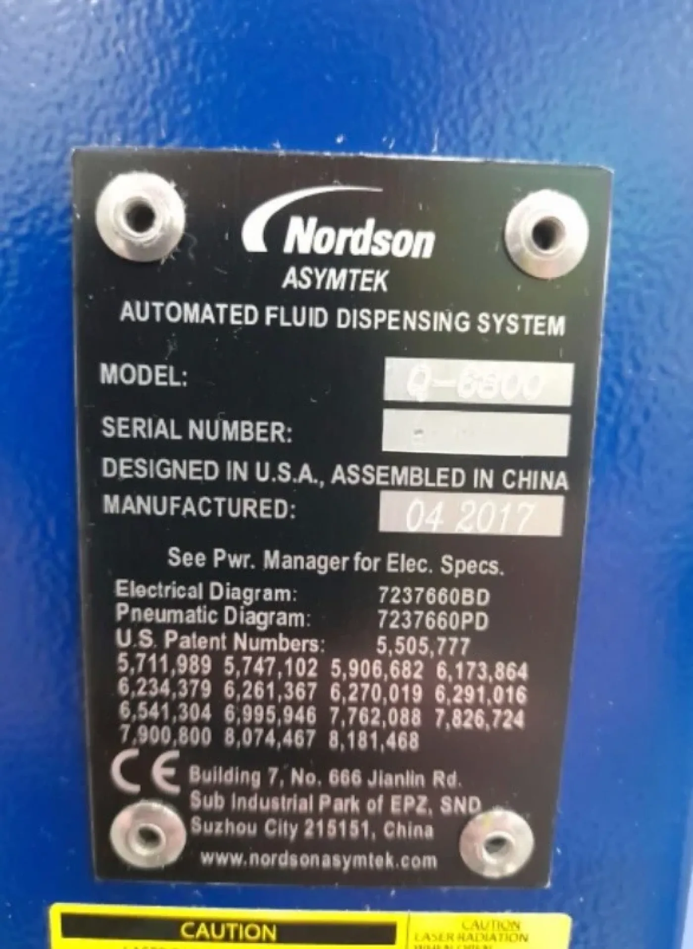 Nordson Asymtek Q-6800 dispenser, vintage 2017 - 2