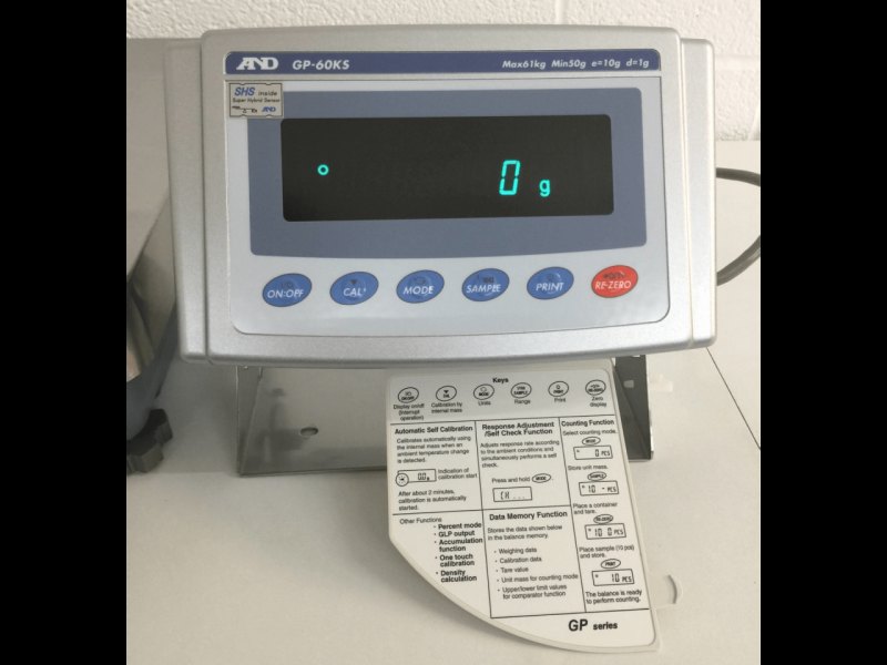 A&D GP-60KS Precision 3-Place Balance