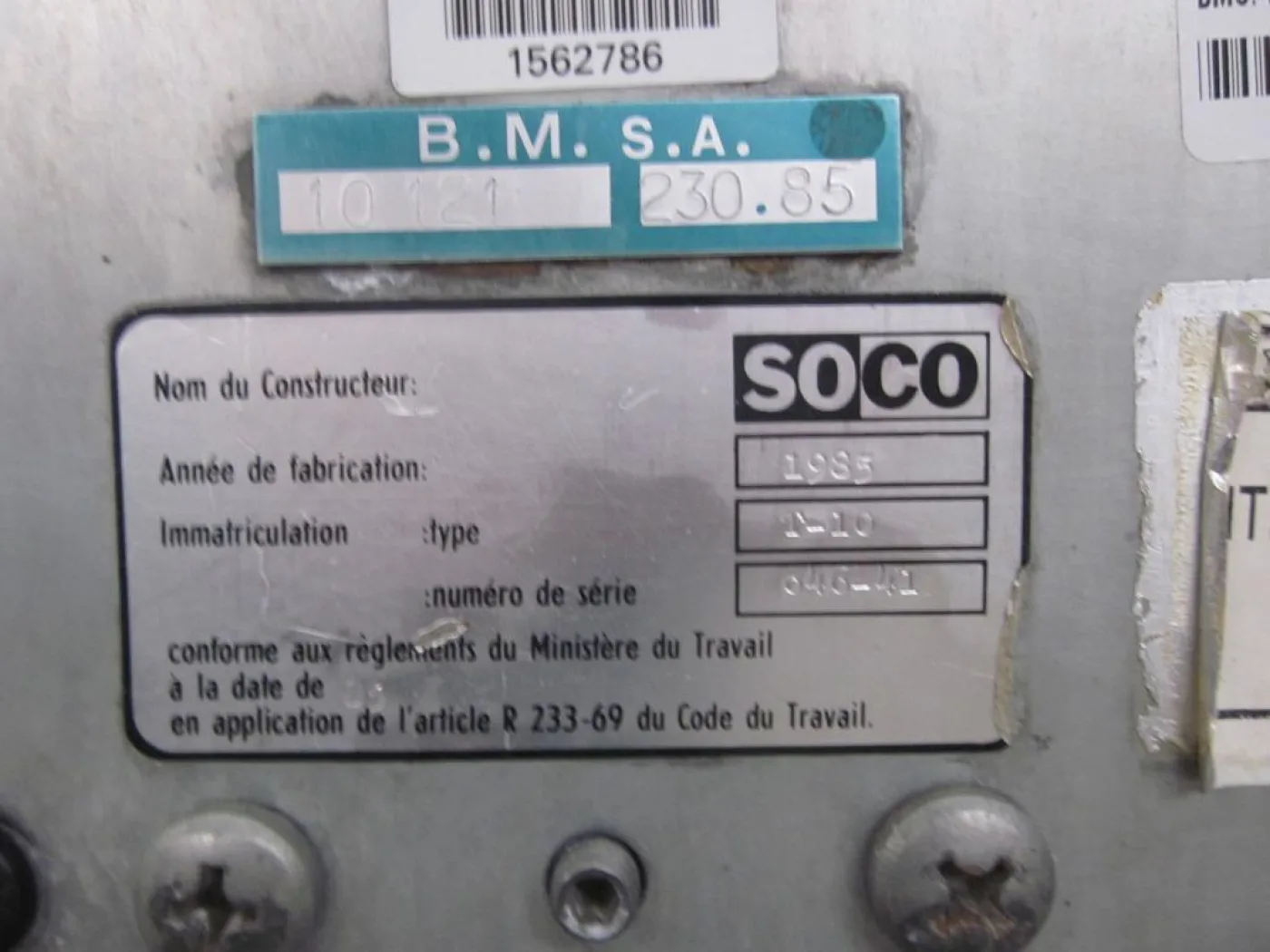 NASTRO TRASPORTATORE A RULLI – SOCO SYSTEM – T 10 - 7