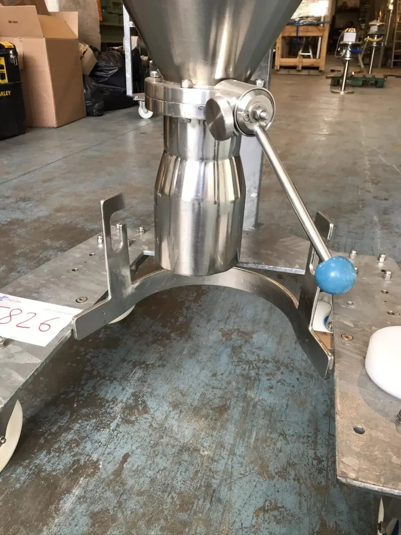 USED STAINLESS STEEL FEED HOPPER - 3
