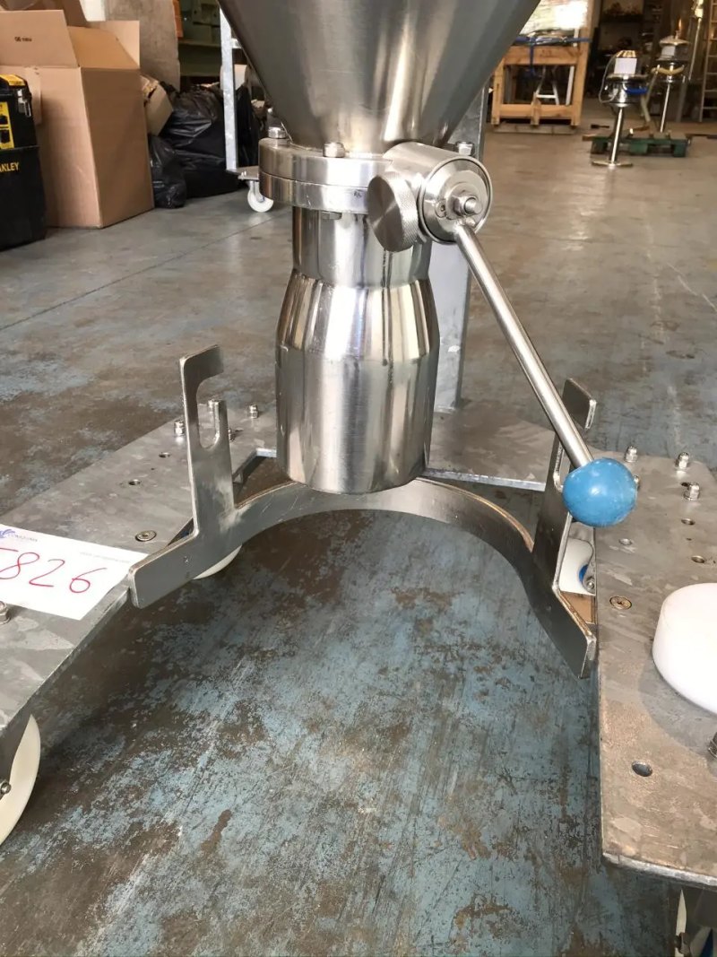 USED STAINLESS STEEL FEED HOPPER