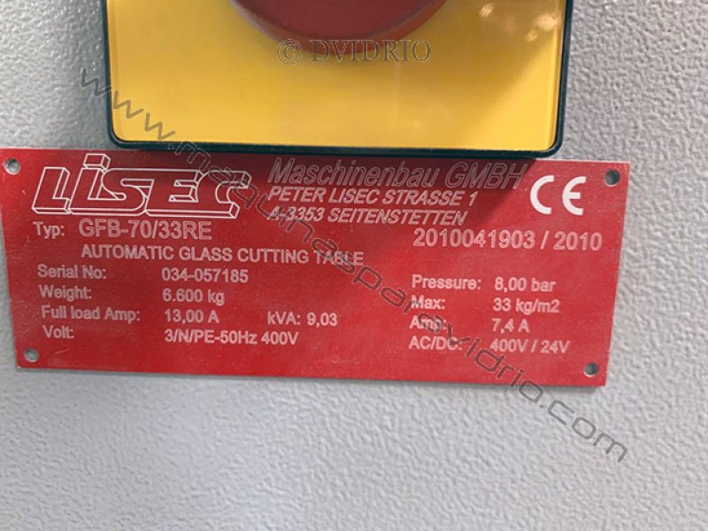 LINEA DE CORTE PARA VIDRIO MONOLITICO LISEC