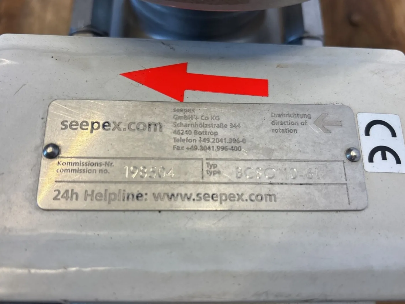 Seepex BCSO 10-6L - Eccentric Screw Pump - 3