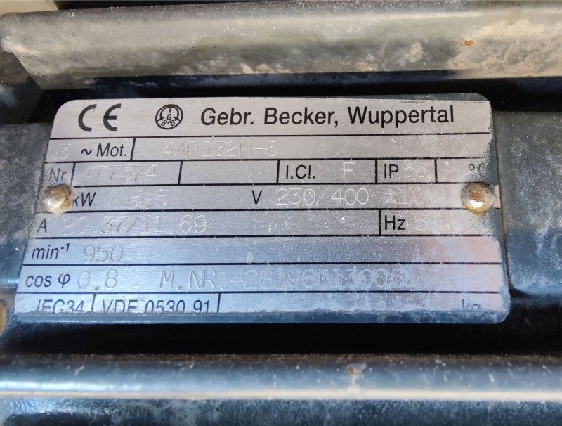 Becker Vacuum Pumps VTLF-250 Oilless rotary vane pump - Vacuum pump