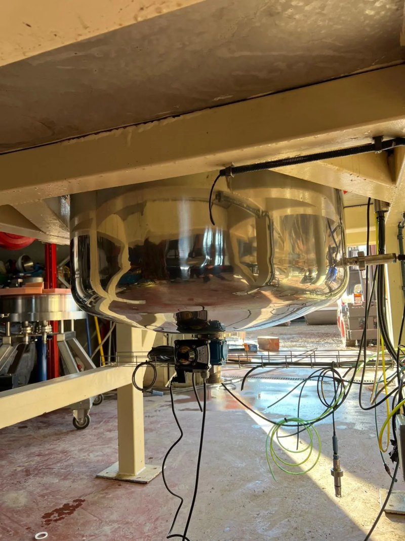 USED SKID REACTOR TRIAGI LLEAL ATPP MTA-250 STAINLESS STEEL 250 LITERS + 2 LUNG TANKS WITH AGITATION